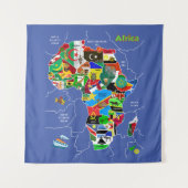 Afrika-kaart Wandkleed (Voorkant)