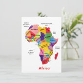 Afrika kaart waterverf (Staand voorkant)