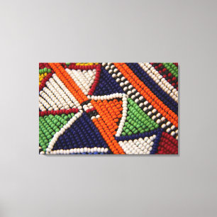 Afrika, Kenia. Maasai-stamkralen Canvas Afdruk