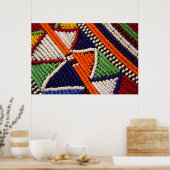 Afrika, Kenia. Maasai Tribal Beads Poster (Keuken)