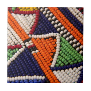 Afrika, Kenia. Maasai Tribal Beads Tegeltje