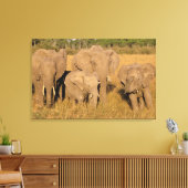 Afrika, Kenia, Masai Mara. Afrikaanse olifant Canvas Afdruk (Insitu (Woonkamer))
