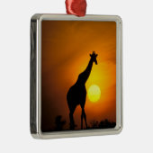 Afrika, Kenia, Masai Mara. Giraffe (Giraffe) Metalen Ornament (Rechts)