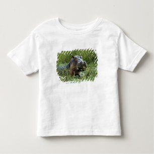 Afrika, Kenia, Masai Mara NR. Een moeder nijlpaard Kinder Shirts