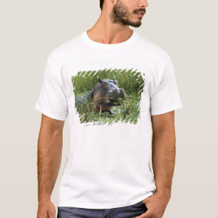 Afrika, Kenia, Masai Mara NR. Een nijlpa-moeder T-shirt