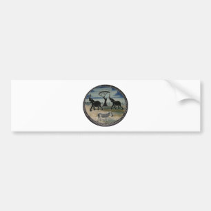Afrika Kenia Moo Elegant Wilde Dieren Bumpersticker