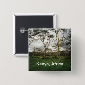 Afrika Kenia wildernis Vierkante Button 5,1 Cm (Voorkant /achterkant)