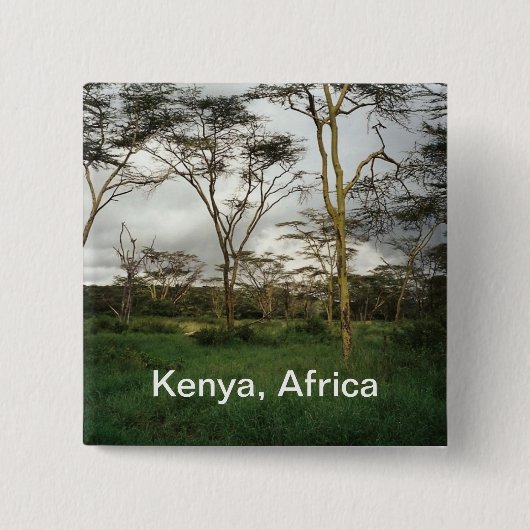 Afrika Kenia wildernis Vierkante Button 5,1 Cm (Voorkant)