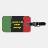 Afrika kleuren ID Label, Aangepast Bagagelabel (Voorkant horizontaal)