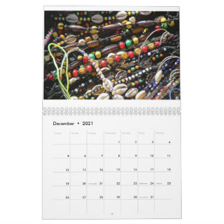 Afrika Kunst Colander met mooie Afbeeldingen Kalender