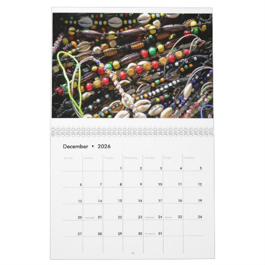 Afrika Kunst Colander met mooie Afbeeldingen Kalender (Dec 2026)