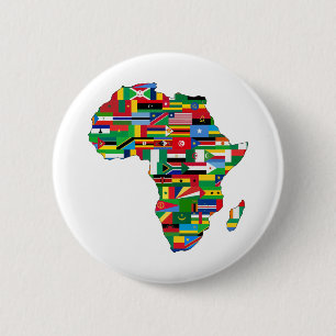 Afrika - landen met een laag pitje ronde button 5,7 cm