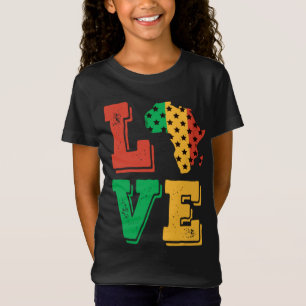 Afrika Love Prouted African American Black History T-shirt