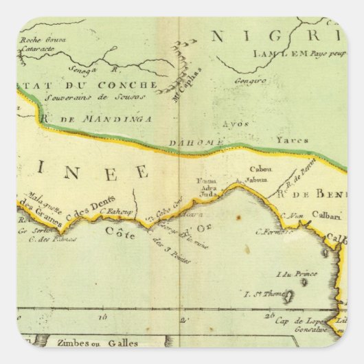 Afrika, Madagaskar Vierkante Sticker (Voorkant)