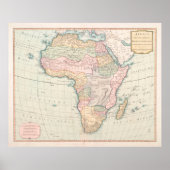 Afrika Map (1800) Afrikaans Continen Poster (Voorkant)