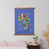 Afrika Map Hanging Tapestry Hangend Wandkleed (Slaapkamer)