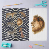  Afrika Map Lion Botanische loskoppeling Tissuepapier (Craft)