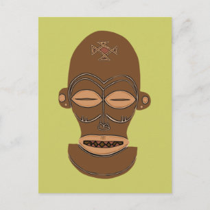 Afrika Maske Mask Djokwe Briefkaart