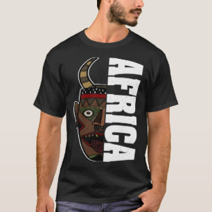 Afrika Masker Afrikaanse Afro Geschiedenis Reggae  T-shirt