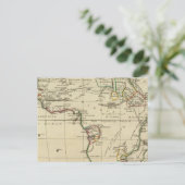 Afrika met grenzen briefkaart (Staand voorkant)