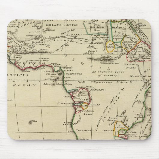 Afrika met grenzen muismat (Voorkant)