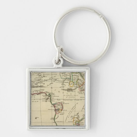 Afrika met grenzen sleutelhanger (Voorkant)