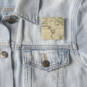 Afrika met grenzen vierkante button 5,1 cm (In situ)