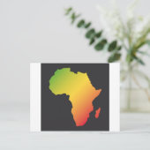 Afrika met zwarte achtergrond briefkaart (Staand voorkant)