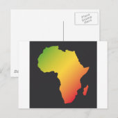 Afrika met zwarte achtergrond briefkaart (Voorkant / Achterkant)