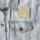 Afrika, Middellandse Zee Vierkante Button 5,1 Cm (In situ)