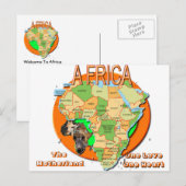 AFRIKA NEW, afrika, Motherland, One Love ... Briefkaart (Voorkant / Achterkant)