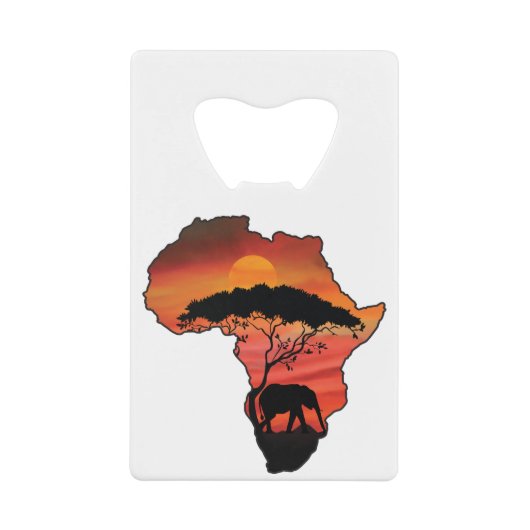 Afrika-olifant-eps Kredietkaart Flessenopener (Voorkant)