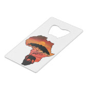 Afrika-olifant-eps Kredietkaart Flessenopener (Voorkant Gekanteld)