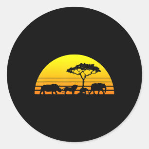 Afrika olifant Lion Rhino Kenia Namibië Tanzania Ronde Sticker