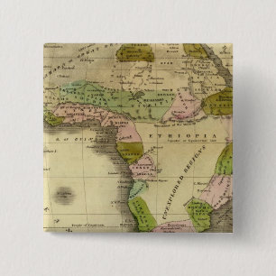 Afrika Olney-kaart Vierkante Button 5,1 Cm