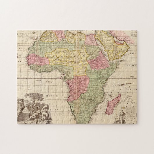 Afrika ongeveer 1725 legpuzzel (Horizontaal)