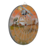 Afrika Oogstveld reisposter Dartbord (Voorkant Links)