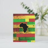 Afrika op Wooden Boards Bedankkaart (Staand voorkant)