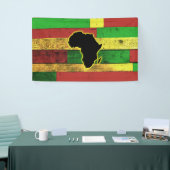 Afrika op Wooden Boards Spandoek (Beurs)