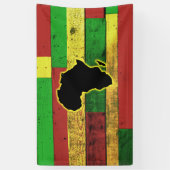 Afrika op Wooden Boards Spandoek (Verticaal)