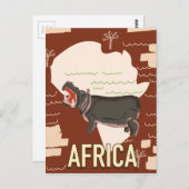 Afrika oud poster. briefkaart (Voorkant / Achterkant)