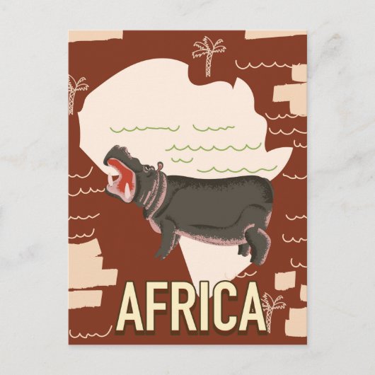 Afrika oud poster. briefkaart (Voorkant)