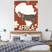 Afrika oud poster. canvas afdruk (Insitu (Slaapkamer))