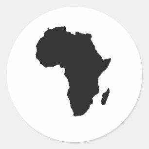 Afrika-overzicht Ronde Sticker