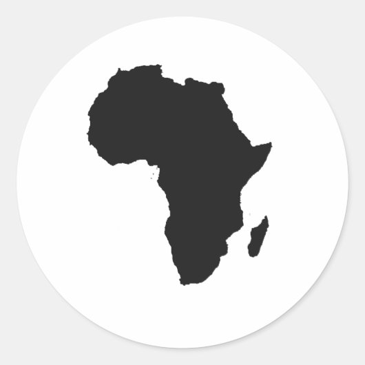 Afrika-overzicht Ronde Sticker (Voorkant)