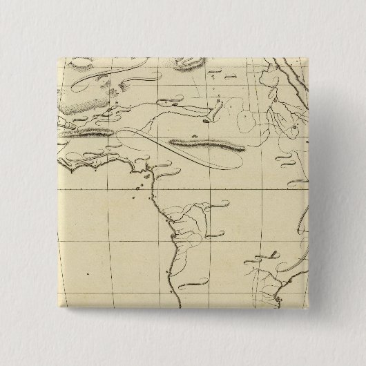 Afrika-overzicht Vierkante Button 5,1 Cm (Voorkant)