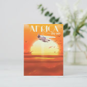 Afrika Per Lucht Briefkaart (Staand voorkant)