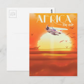 Afrika Per Lucht Briefkaart (Voorkant / Achterkant)