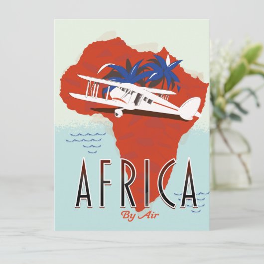 Afrika per luchtreisposter (Staand voorkant)