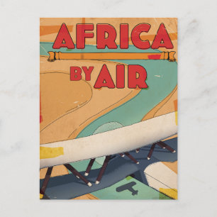 Afrika per luchtreisposter uitnodiging briefkaart